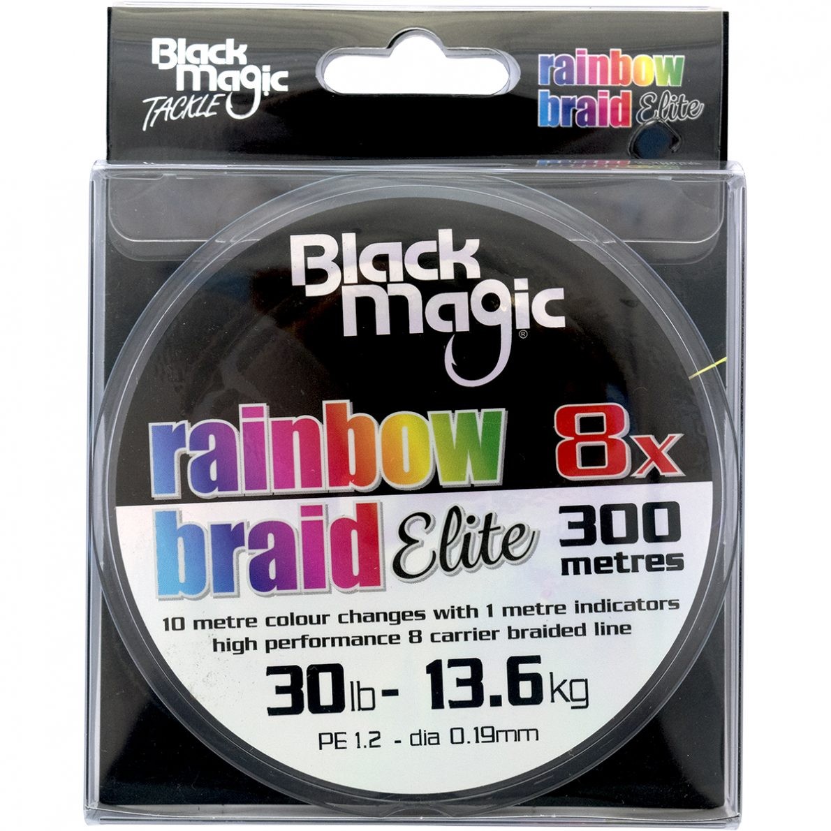 BLACK MAGIC TACKLE RAINBOW BRAID ELITE 8X-30LB-300M