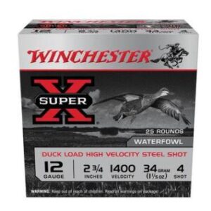 WINCHESTER SUPER X STEEL 12G #4 2-3/4" 34GM