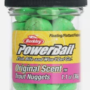 POWERBAIT TROUT NUGGET SPRING GREEN GLITTER