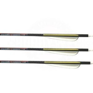 PATRIOT CARBON STRAIGHT FLETCH 3K BLACK 350 SPINE 6PK