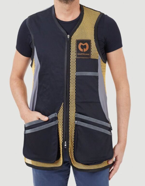 CASTELLANI SPORTING PRO VEST MENS LARGE GOLD/BLACK