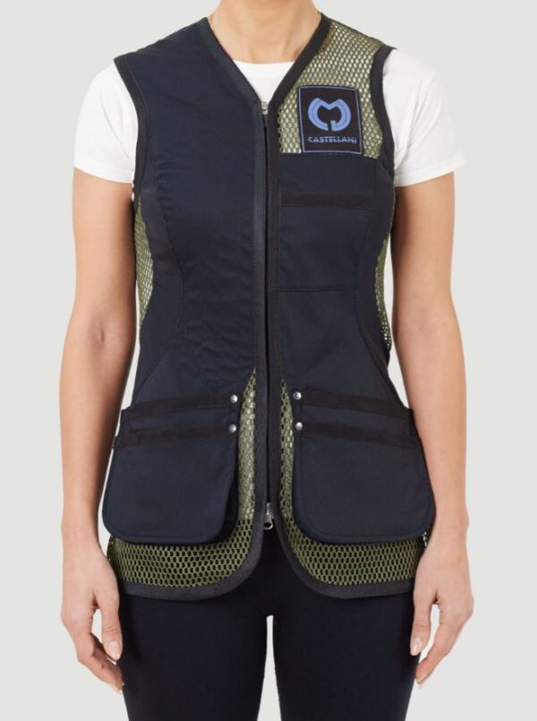 CASTELLANI SPORTING PRO VEST WOMENS MEDIUM GREEN/BLACK