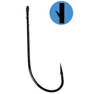 Gamakatsu Worm Hook - Black - Size 6 - Qty 7